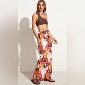Faithfull the Brand NWT Women's Celvia Pant Ulani Floral Print Retro size XS